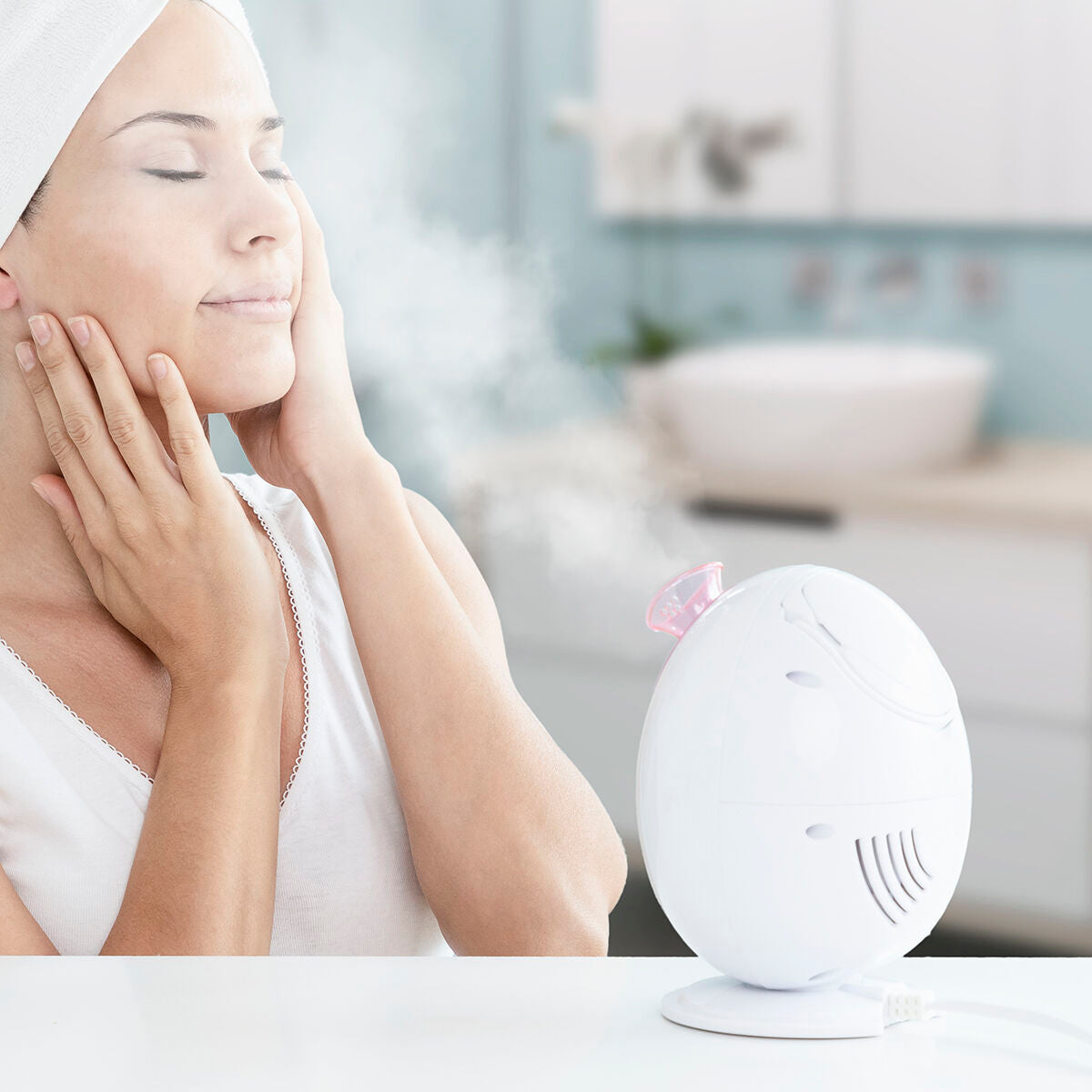 Sauna Facial Électrique Nano-Vapeur – Hydratation & Nettoyage en Profondeur Moispa InnovaGoods