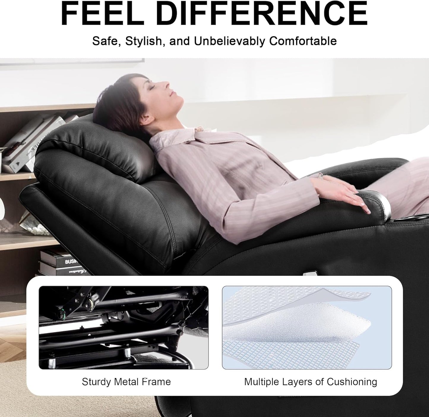 Fauteuil Relax Pivotant avec Massage et Chaleur – Pour Salon