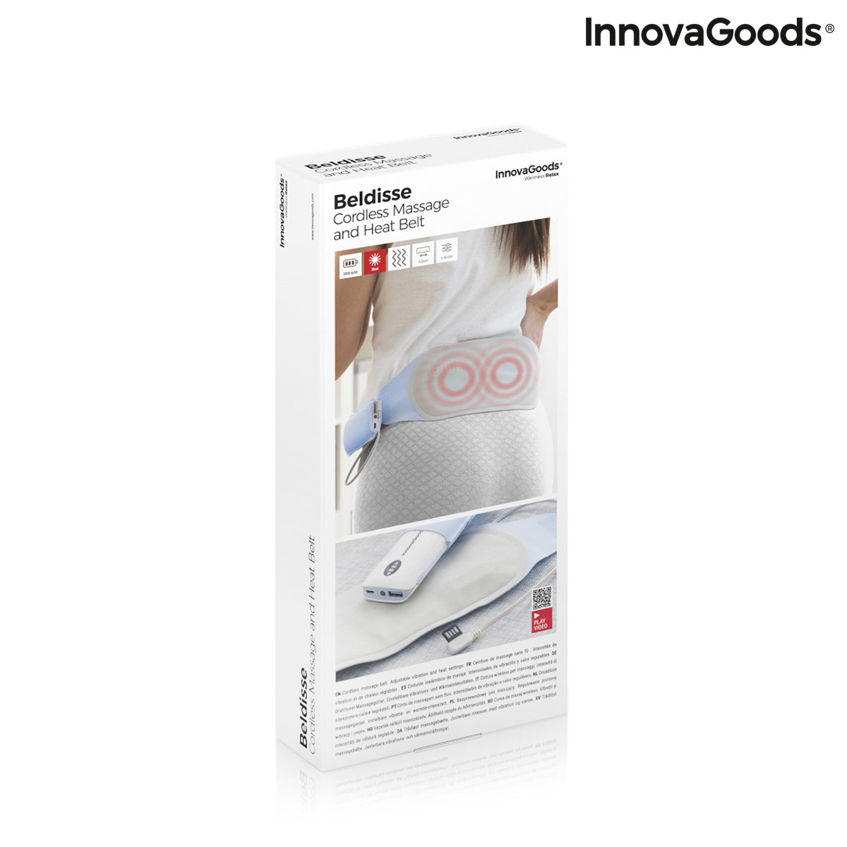 Ceinture Massante Chauffante Sans Fil Rechargeable 2-en-1 – Beldisse InnovaGoods