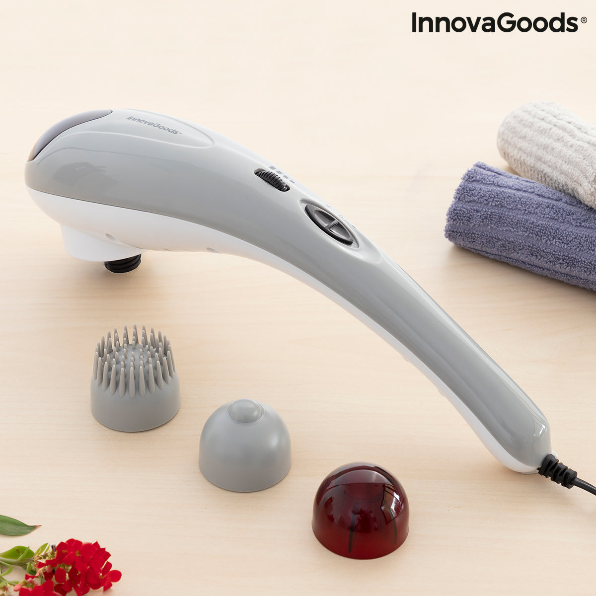 Masseur Électrique Portable Multifonction – Infrarouge & 3 Têtes Halaxer InnovaGoods