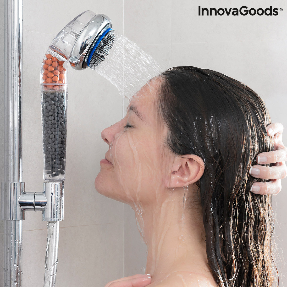 Pommeau de Douche Éco-Minéral Multifonction – Germanium & Tourmaline