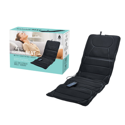 Tapis de Massage Luxe avec Chaleur Apaisante – 10 Moteurs Vibrants