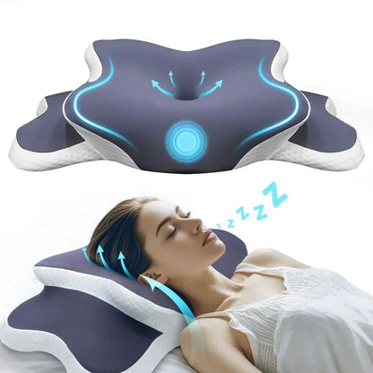 Oreiller Mémoire de Forme Cervical – Soulagement des Douleurs Cervicales