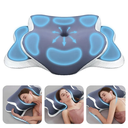 Oreiller Mémoire de Forme Cervical – Soulagement des Douleurs Cervicales