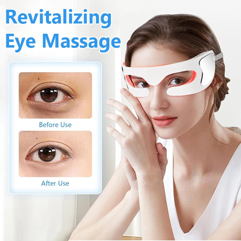 Masseur Oculaire LED – Vibrations & Luminothérapie Anti-Âge