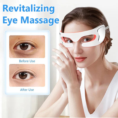 Masseur Oculaire LED – Vibrations & Luminothérapie Anti-Âge