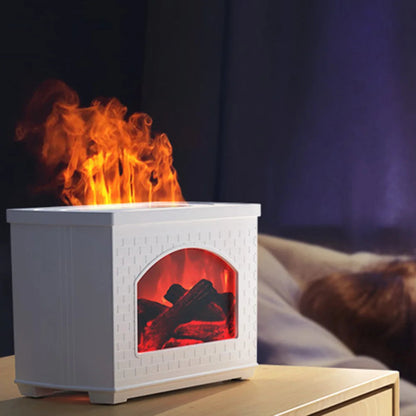 Diffuseur d'Arômes Cheminée à Flamme – Humidificateur d'Ambiance 270ml