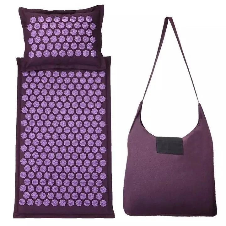 Set Tapis & Oreiller d’Acupression en Lin Naturel – Relaxation Profonde