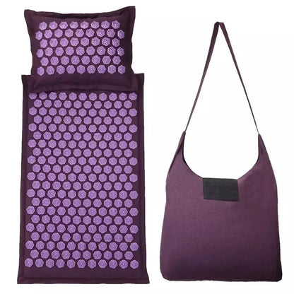 Set Tapis & Oreiller d’Acupression en Lin Naturel – Relaxation Profonde