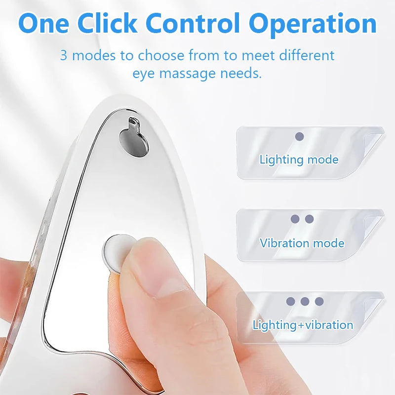 Masseur Oculaire LED – Vibrations & Luminothérapie Anti-Âge