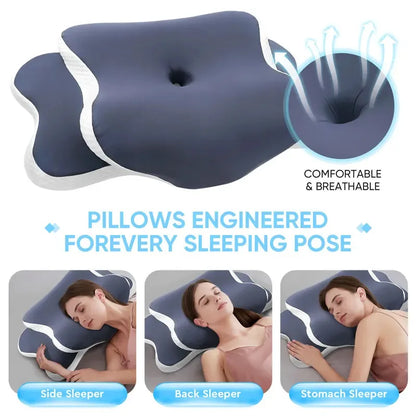 Oreiller Mémoire de Forme Cervical – Soulagement des Douleurs Cervicales