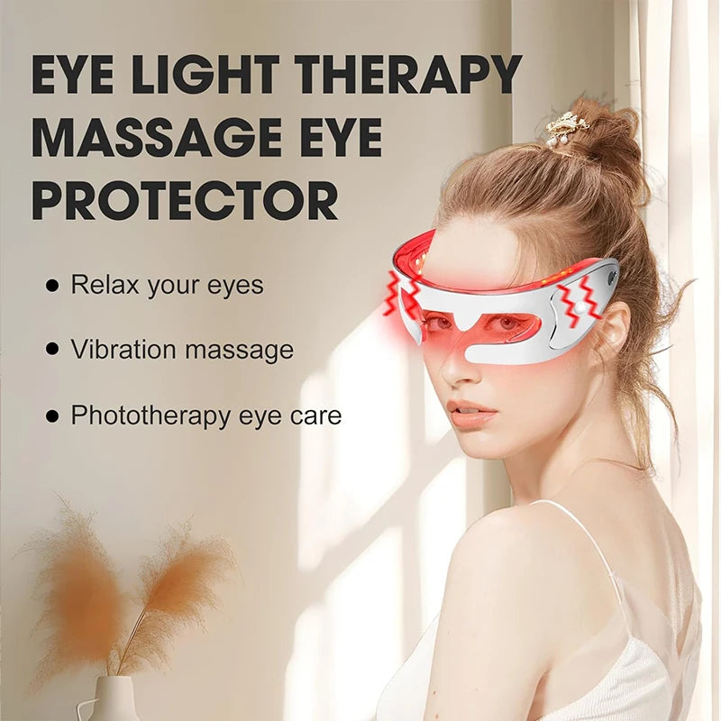 Masseur Oculaire LED – Vibrations & Luminothérapie Anti-Âge