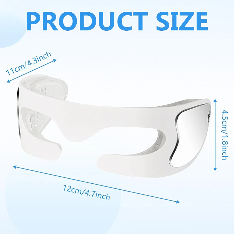 Masseur Oculaire LED – Vibrations & Luminothérapie Anti-Âge