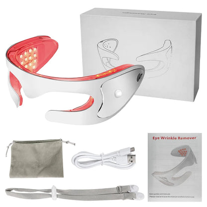Masseur Oculaire LED – Vibrations & Luminothérapie Anti-Âge