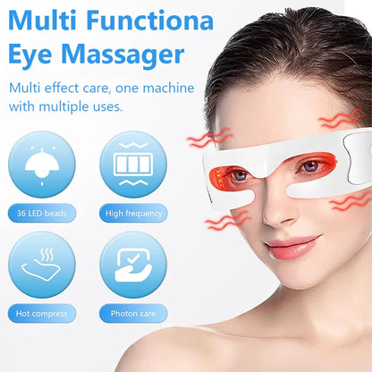 Masseur Oculaire LED – Vibrations & Luminothérapie Anti-Âge