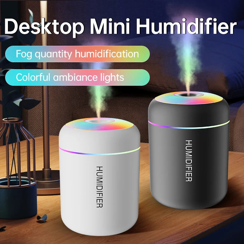 Mini Humidificateur USB Aromathérapie – Diffuseur d’Huiles Essentielles 180 ml