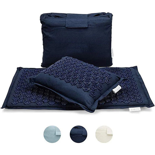 Set Tapis & Oreiller d’Acupression en Lin Naturel – Relaxation Profonde