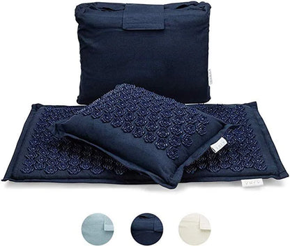 Set Tapis & Oreiller d’Acupression en Lin Naturel – Relaxation Profonde