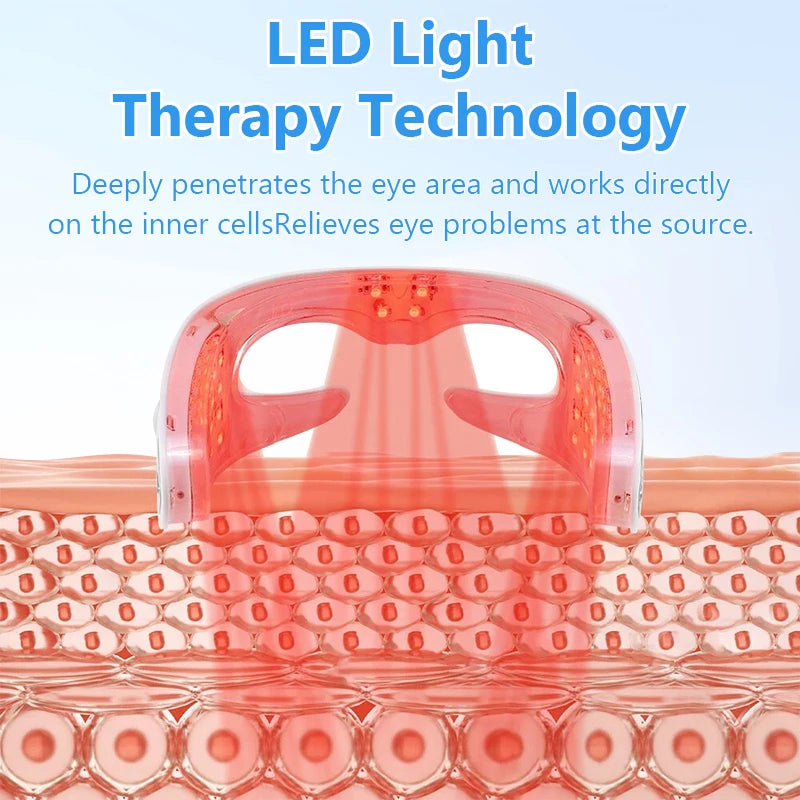 Masseur Oculaire LED – Vibrations & Luminothérapie Anti-Âge