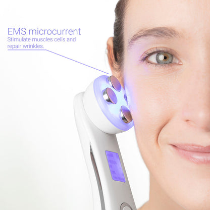Masseur facial 3-en-1 Wace – Radiofréquence, Photothérapie & EMS