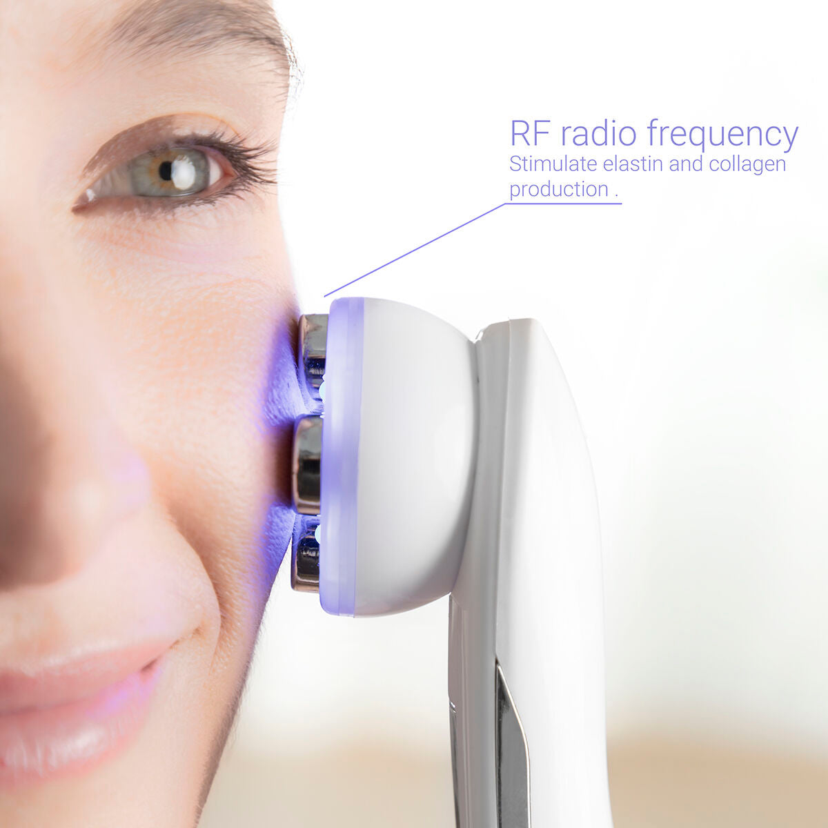 Masseur facial 3-en-1 Wace – Radiofréquence, Photothérapie & EMS
