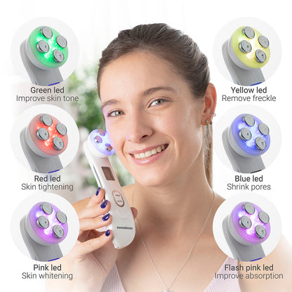 Masseur facial 3-en-1 Wace – Radiofréquence, Photothérapie & EMS