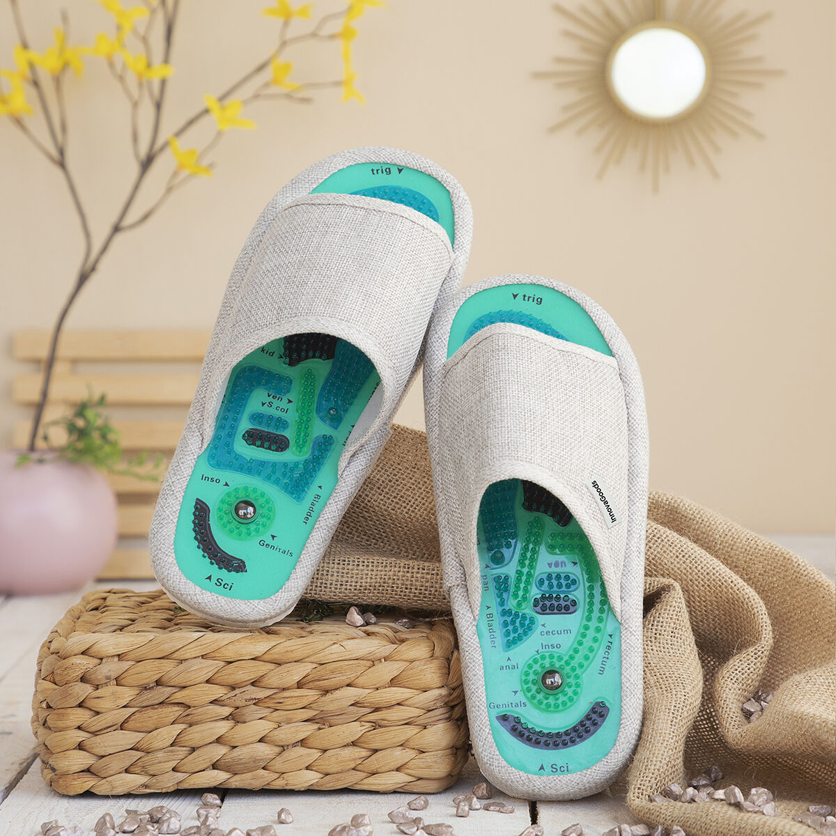 Chaussons d'Acupression Magnétique – Massage Réflexologie Plantaire Massers