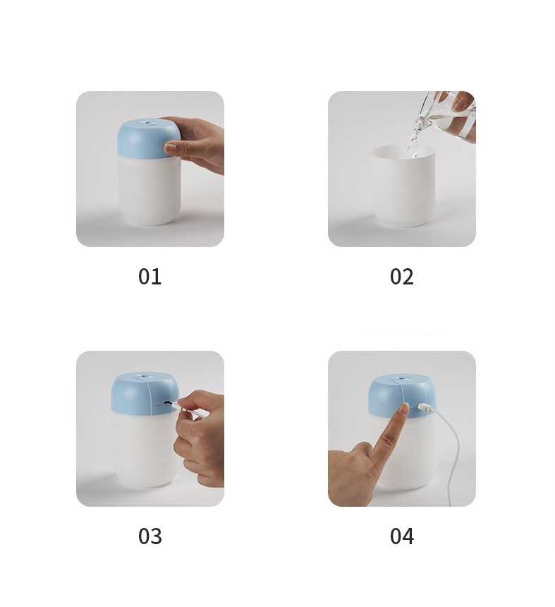 Mini Humidificateur Ultrasonique Portable – Diffuseur d'Huiles Essentielles