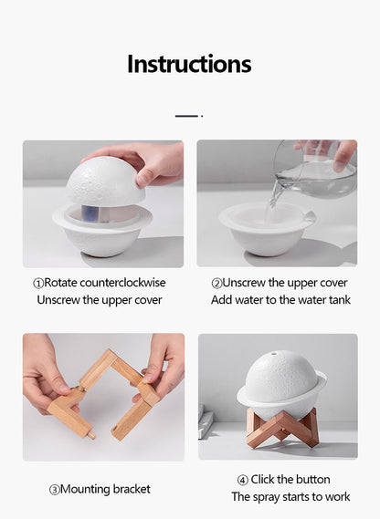 Lampe Lune 3D – Humidificateur & Purificateur d'air