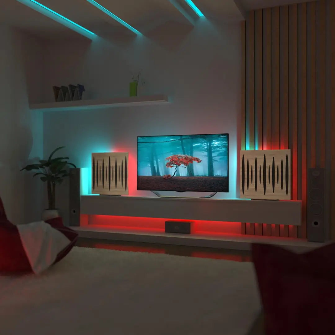 Pack 2 Panneaux Acoustiques LED RGB PULSAR